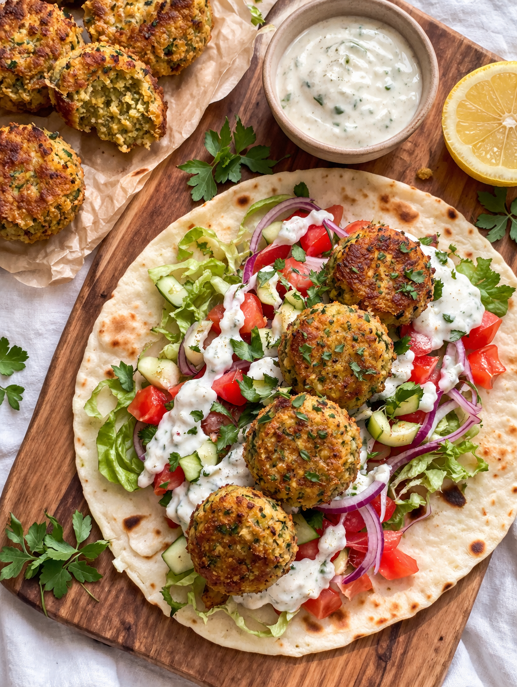 Falafel with Wraps & Salad