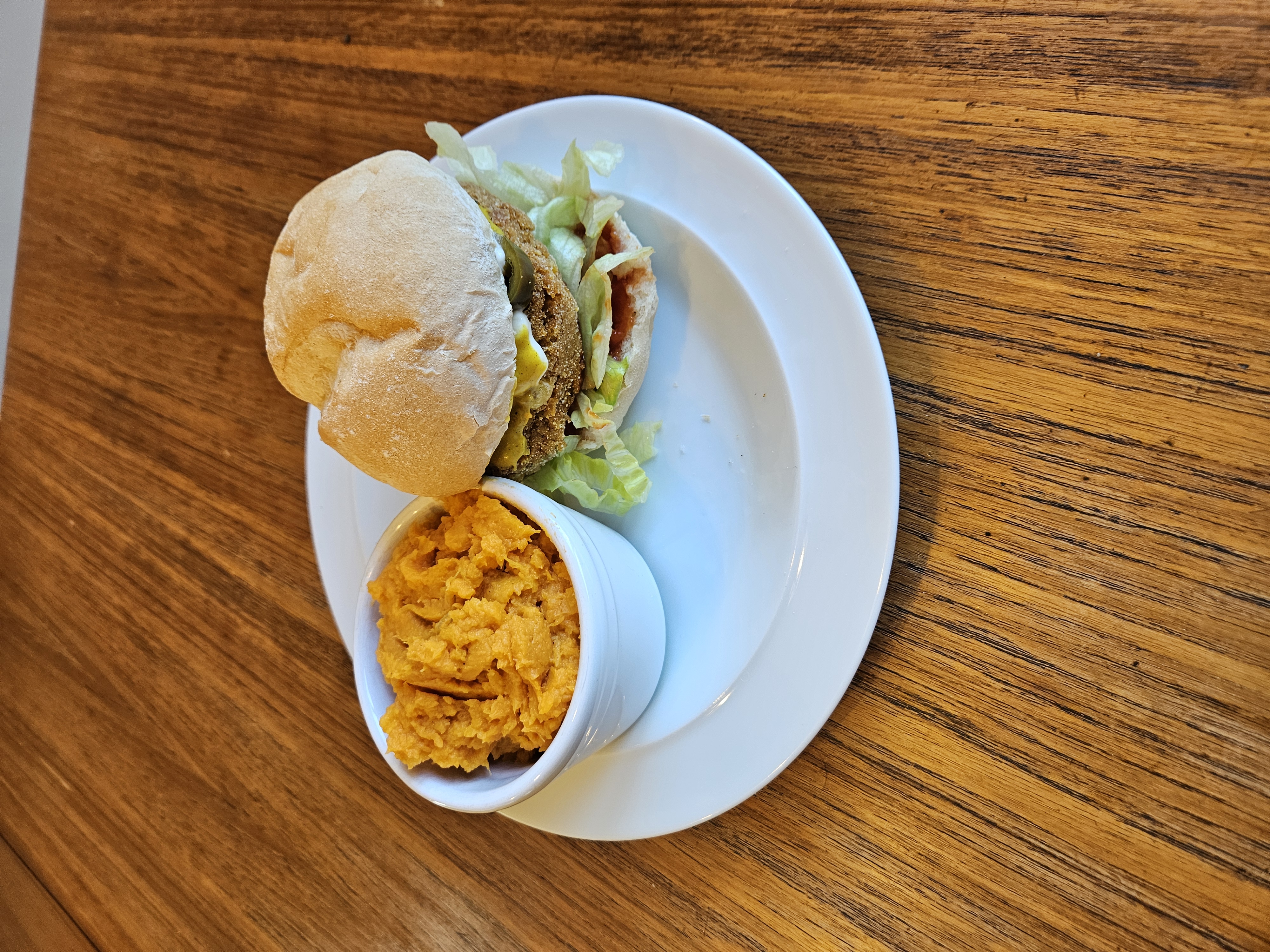 Corn & Chickpea Burgers with Sweet Potato Wedges